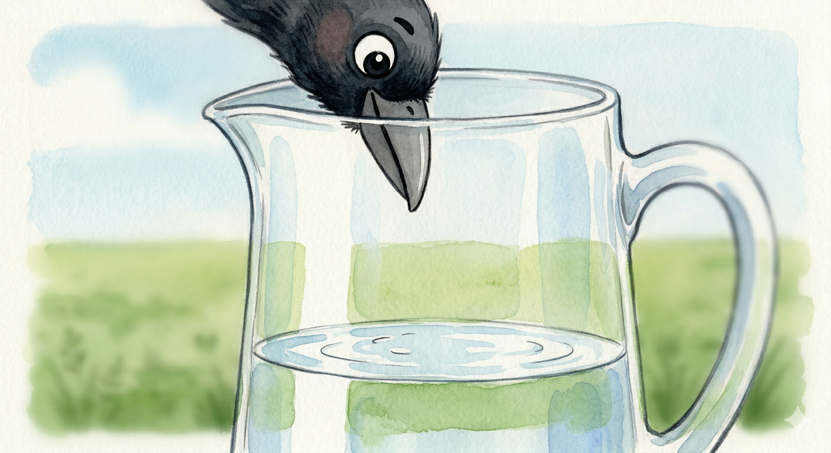 Page 3: The clear water was at the bottom of the pitcher